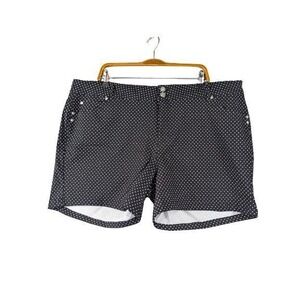 Sabrina Lauren Shorts Womens 24W Black Polka Dots Ultra Solf Stretch Perfect Fit